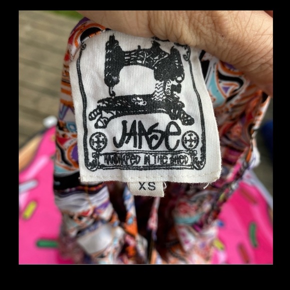 Jaase boho floral maxi dress short cap sleeves button closure fall autumn event - Picture 2 of 12